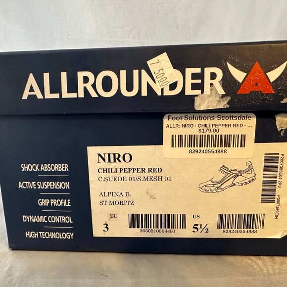 Allrounder by Mephisto NIRO Mary Jane Flats, Red Suede Women Size 5.5 $179 - Picture 7 of 7